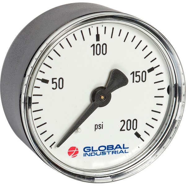 Global Industrial 2-1/2 Pressure Gauge, 30 PSI, 1/4 NPT CBM, Plastic B2781328